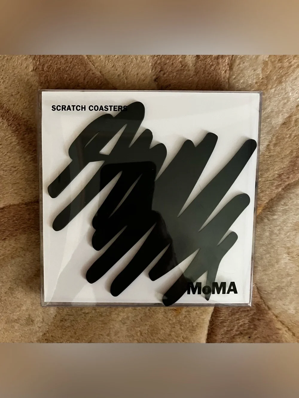 MoMA Silicone Coasters Set of 4 Black Never Opened
